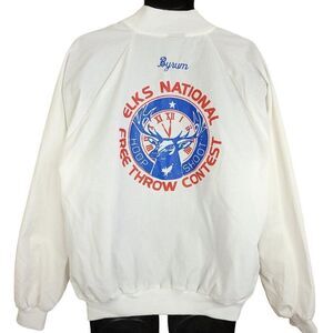 Vintage Elks National Hoop Shoot Bomber Jacket Mens Size XL 80s Made In USA